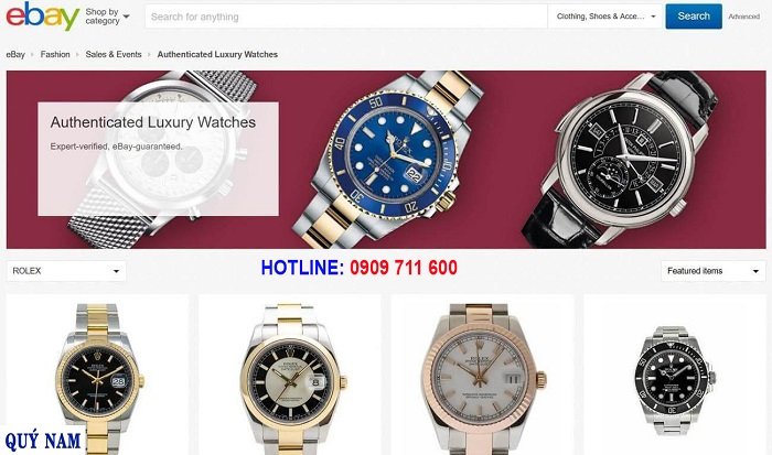 mua đồng hồ trên ebay